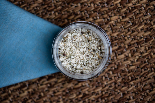 Édesköményes tengeri só, fűszersó Krétáról, 70 gr, üveg tégelyben