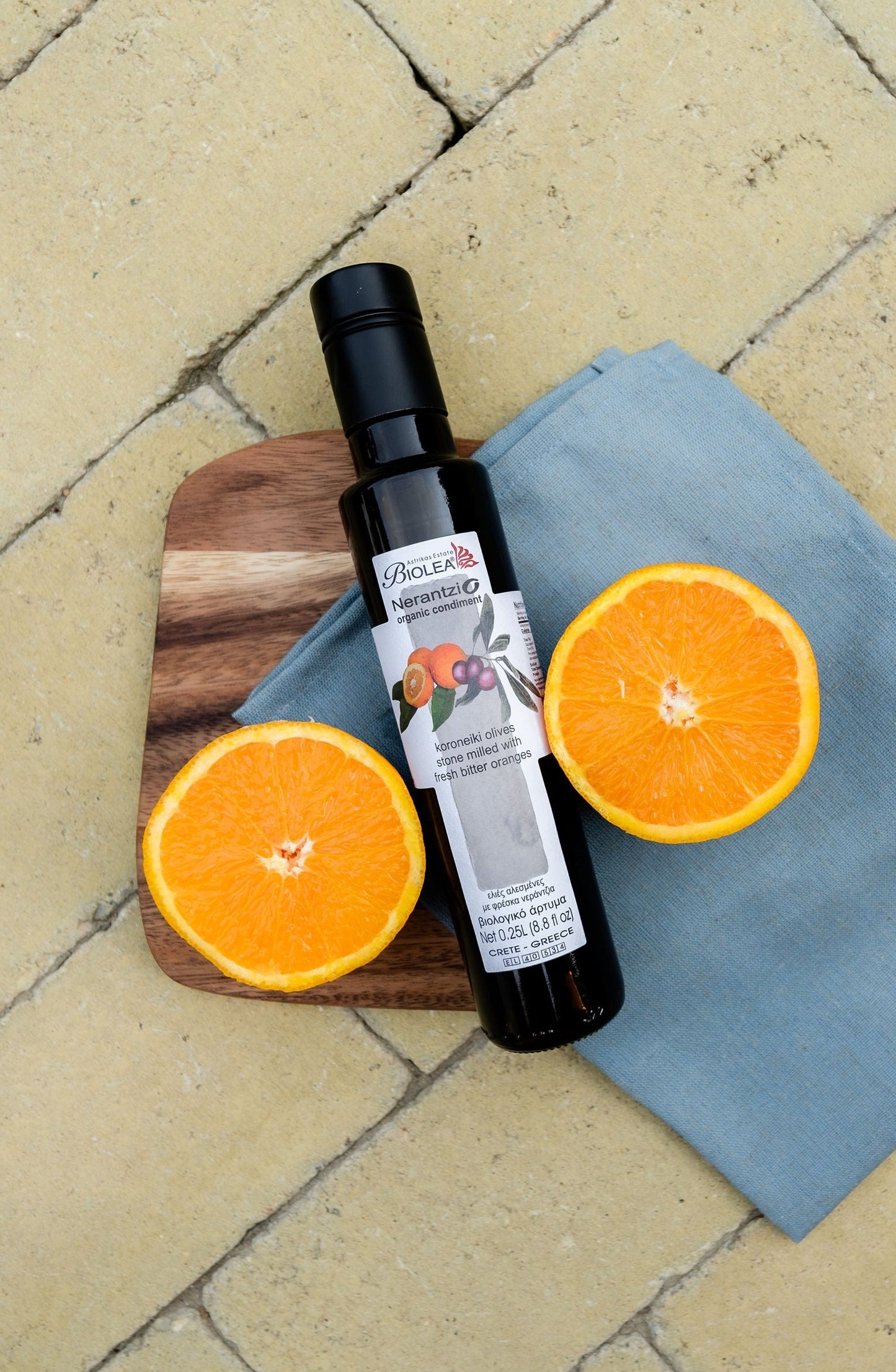 Bio-organikus, prémium narancsos olívaolaj Krétáról, 250 ml, üveg